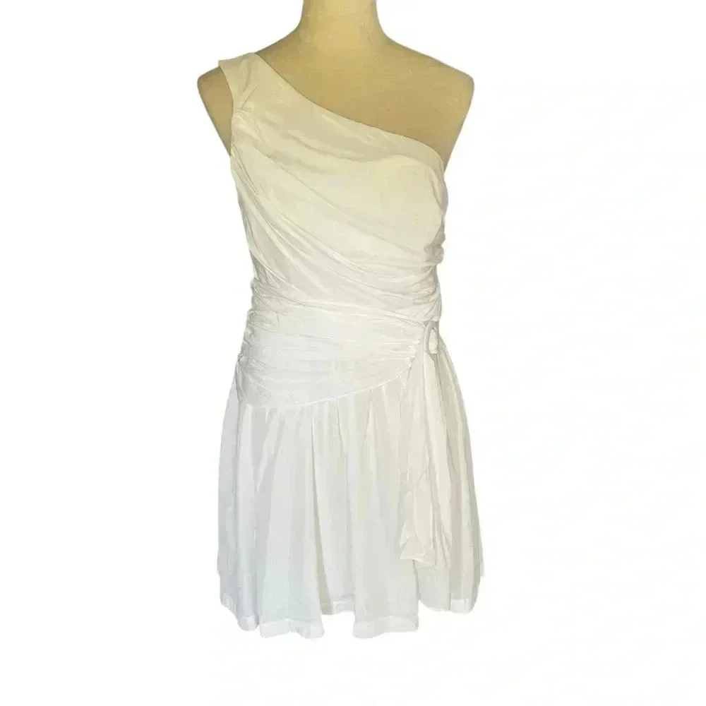 Do+Be Silk Petal And Pup Gilbert One Shoulder Dress Sz L Lightweight Relax Flowy - Picture 3 of 7